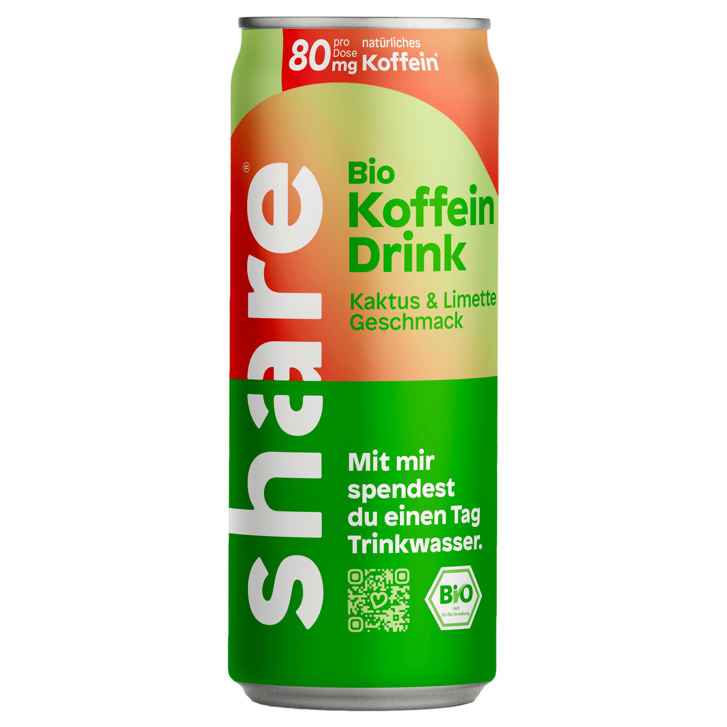 share Bio Koffein Drink Kaktus & Limette (Kurzes MHD: 11.06.2026)  (24 x  250 ml) Veganes, koffeinhaltiges Erfrischungsgetrnk  80 mg natrlicher  Koffein pro Dose  Spendet Trinkwasser : Amazon.de: Lebensmittel & Getrnke