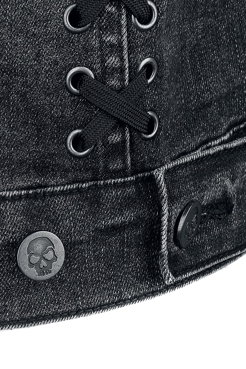 Rock Rebel by EMP Damen schwarze Kapuzenjacke mit Schnürdetails