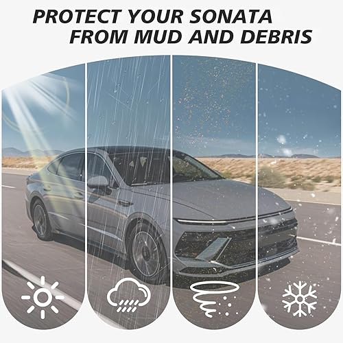 Miniatura 12 de Muslogy for 2024 2025 Kona Mud Flaps Splash Guards Front & Rear 4Pcs Fender Flaps No Drilling Required Compatible with Hyundai Kona 2024