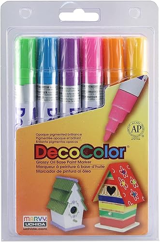 Uchida Of America DecoColor - Marcador de pintura, colores primarios, 6 por juego