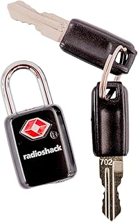RadioShack TSA Locks for Luggage, Locks with Keys for Easy Added Security in Airports, Gyms, and More, Pack of 2