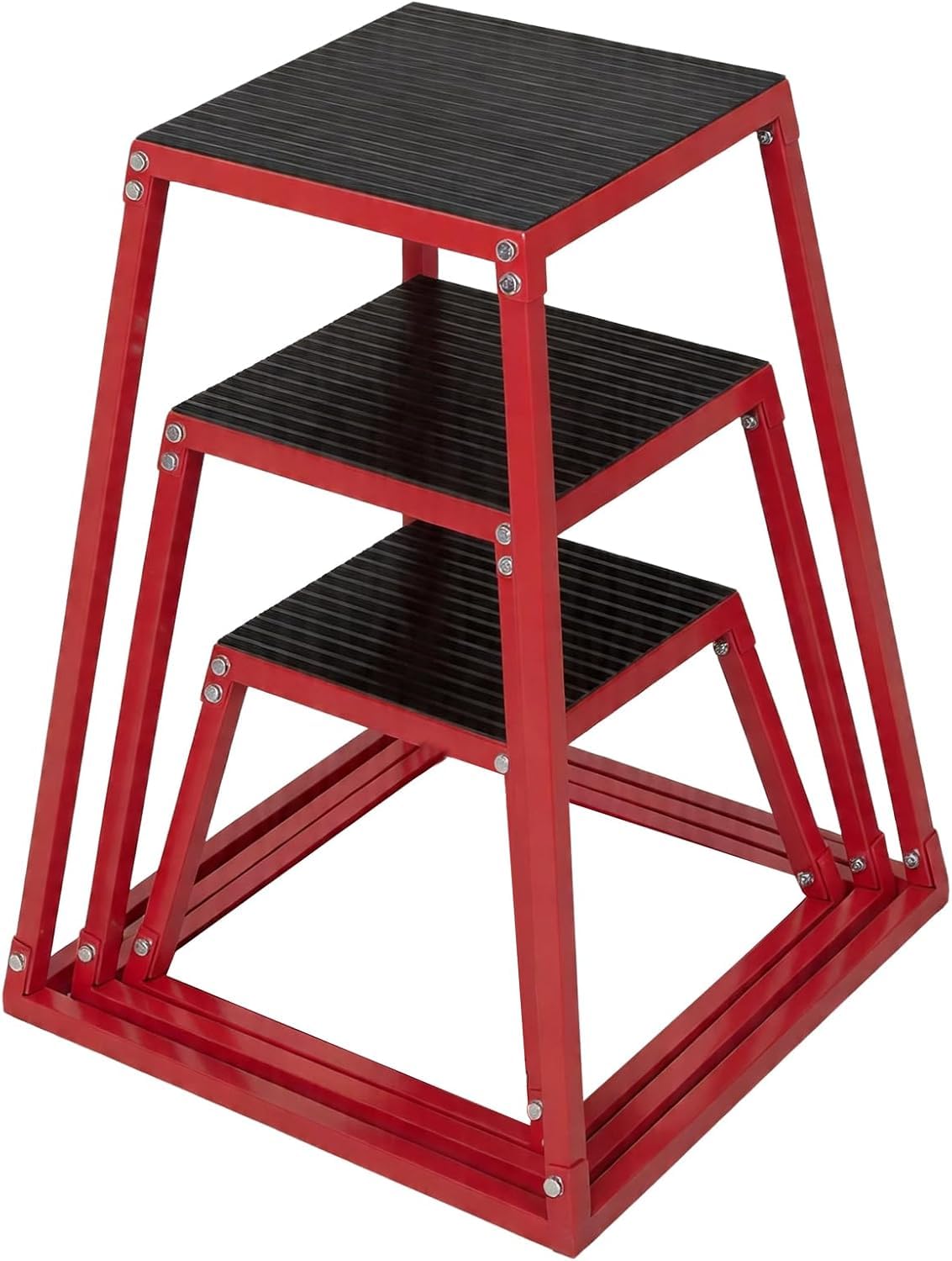 Heavy Duty Steel Plyometric Jump Box Set – Non-Slip Exercise Platform