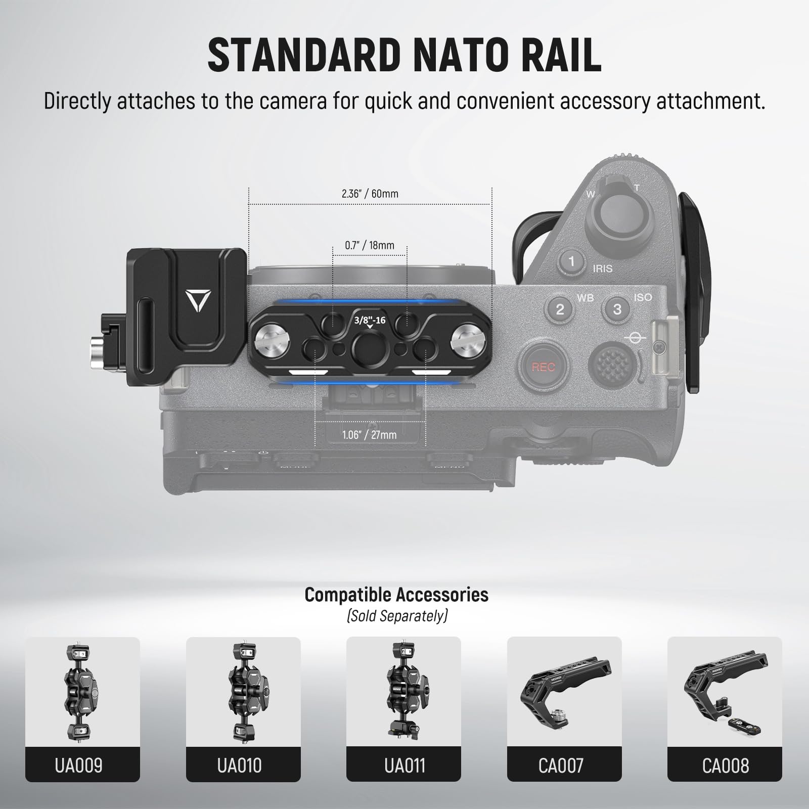 NEEWER CA011 FX3/FX30 Kamera Cage Set Kompatibel mit Sony FX3 FX30 DJI RS4 RS3 RS2, Video Rig Stabilizer mit CA007 Top Handle 3/8" Schraube für PS015 Pro Arca Type V Mount Battery Plate