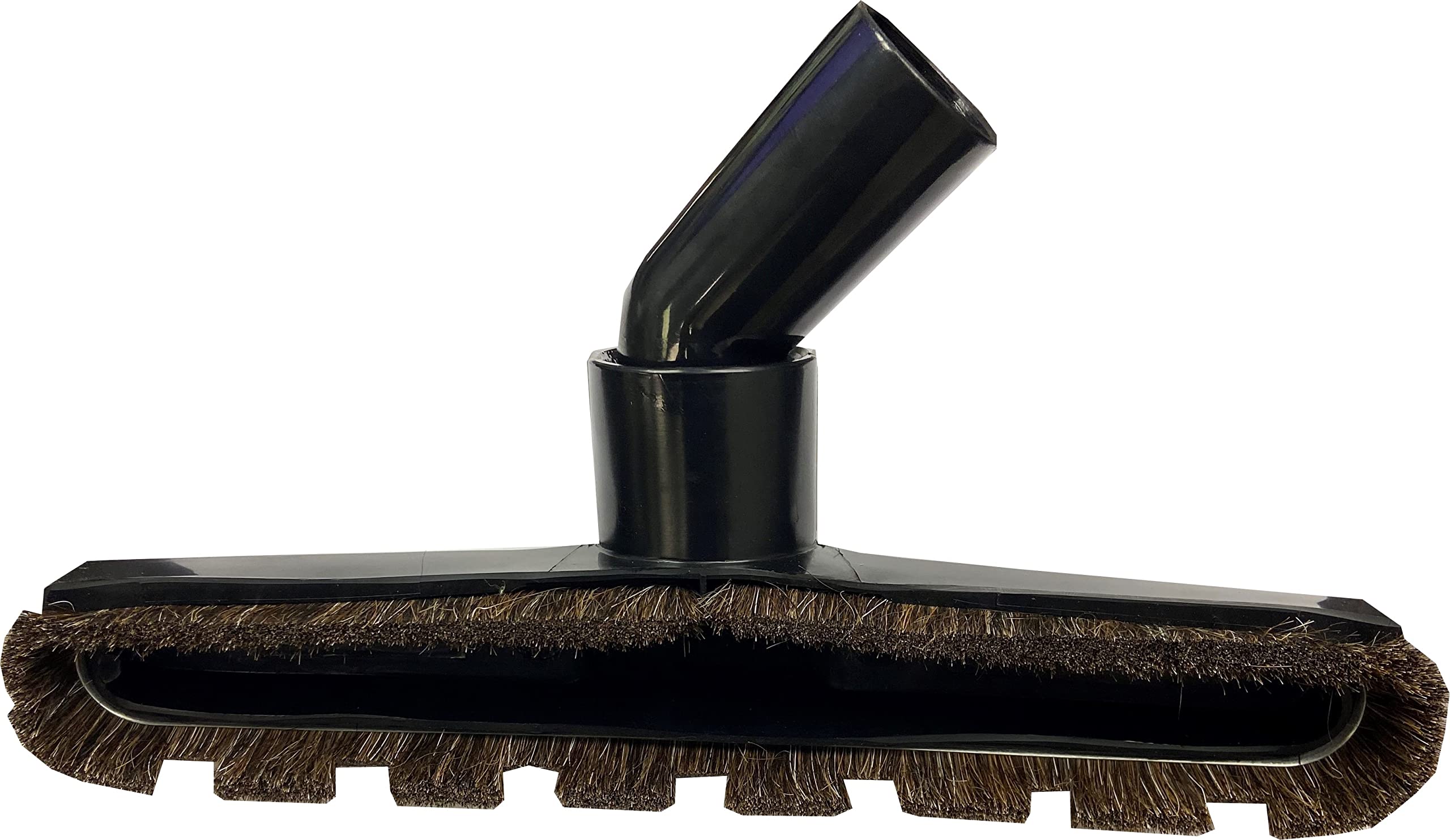 10 Inch Wide Floor Brush With Horse Hair Bristles - Fits 1.25" Handle, Plastic Neck
