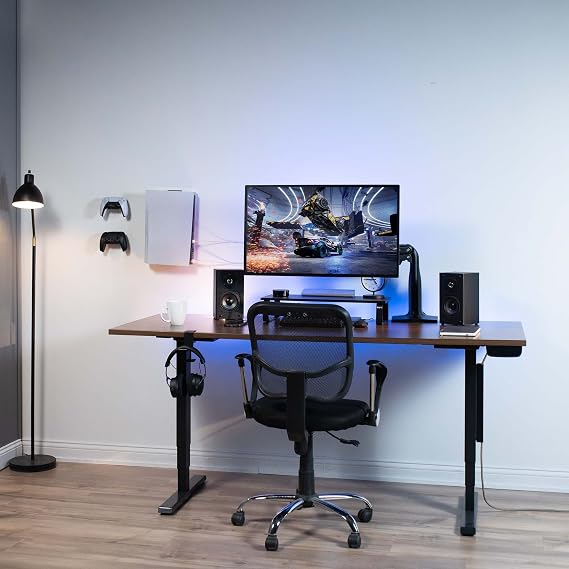 VIVO 2-in-1 Wall and Under Desk Mount Bracket Designed for PS5 and PS5 Slim Gaming Console, PlayStation 5 Standard and Digital Edition, Vertical Wall Display, 2 Controller Mounts, Black, MOUNT-PS5C