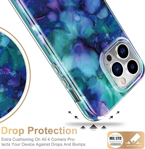 Miniatura 4 de Esdot - Funda protectora para iPhone 14 de 6.1 pulgadas con protector de pantalla integrado, cubierta resistente de grado militar con diseños