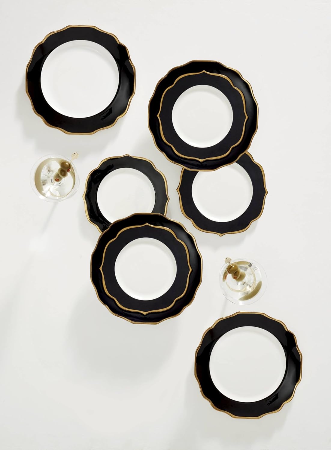 Lenox 896841 Contempo Luxe Black Accent Plates, Set of 4