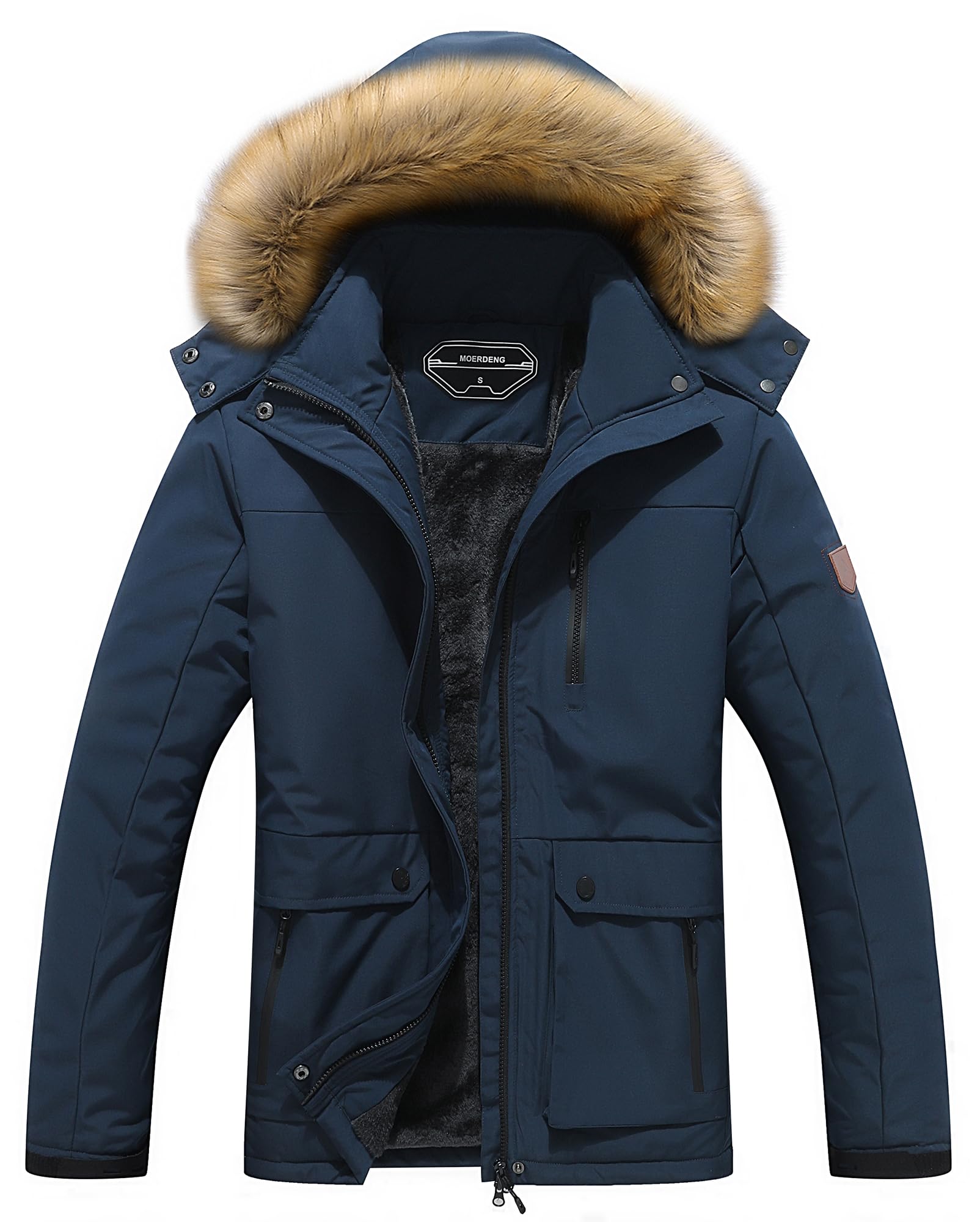 MOERDENG Women's Waterproof Ski Jacket Winter Warm Hooded Snow Coat
