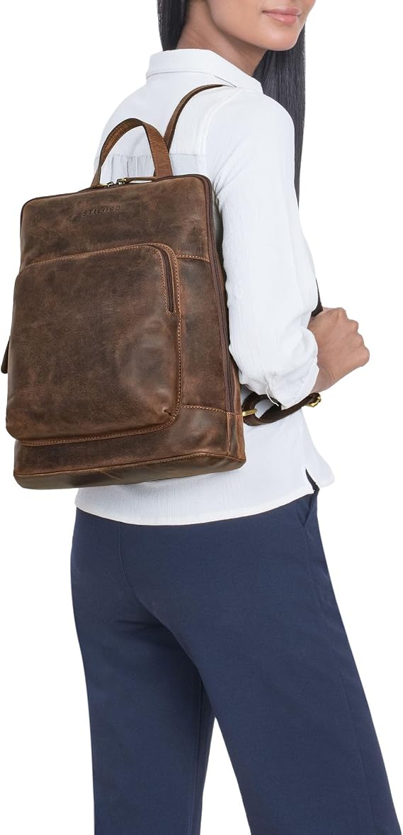 celia italian leather backpack STILORD Stylish Women's Genuine Leather Vintage Medium Large City Backpack Women Retro Women's Backpack Laptop Backpack 13-14 Inch with Anti-Theft Compartment Colour: Anthracite Fashion Baitcasting Reels Model:150 - 8.2:1 abound_accessories_collection Delaware - How Do