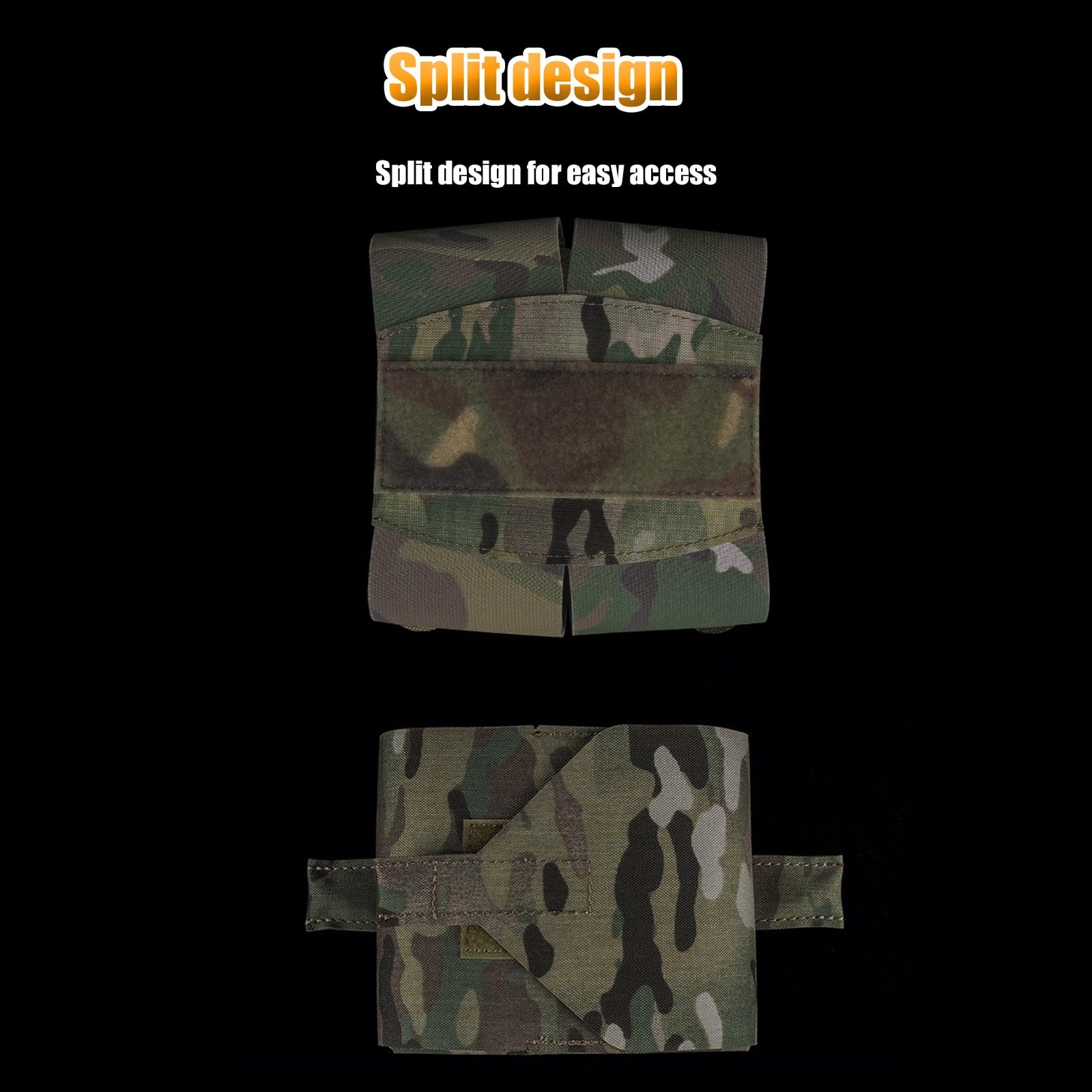 Trousse de Premiers Secours Grand Format, Kit Médical EDC, Pochette Tactique IFAK, pour Ceinture Molle, Sac Banane Équipement pour Airsoft Chasse et Randonnée.