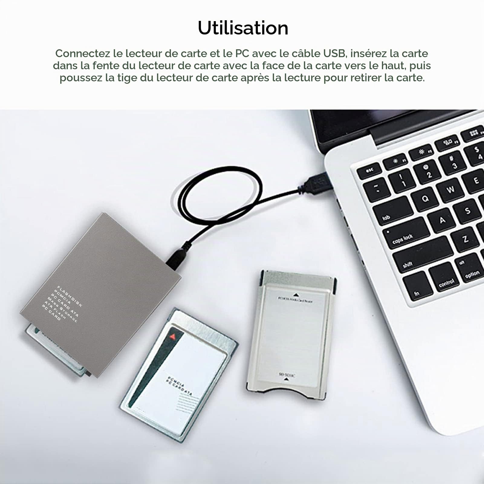 Lecteur de Carte PCMCIA, Haute Vitesse 20 Mo à 20G