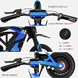 EVERCROSS EV12M Motocross Électrique pour Enfants, Moto Électrique avec Moteur 300W, Modes de Vitesse de 3, Autonomie de 15KM, Pneu Pneumatique de 12'', pour Taille 110cm et Plus - 4