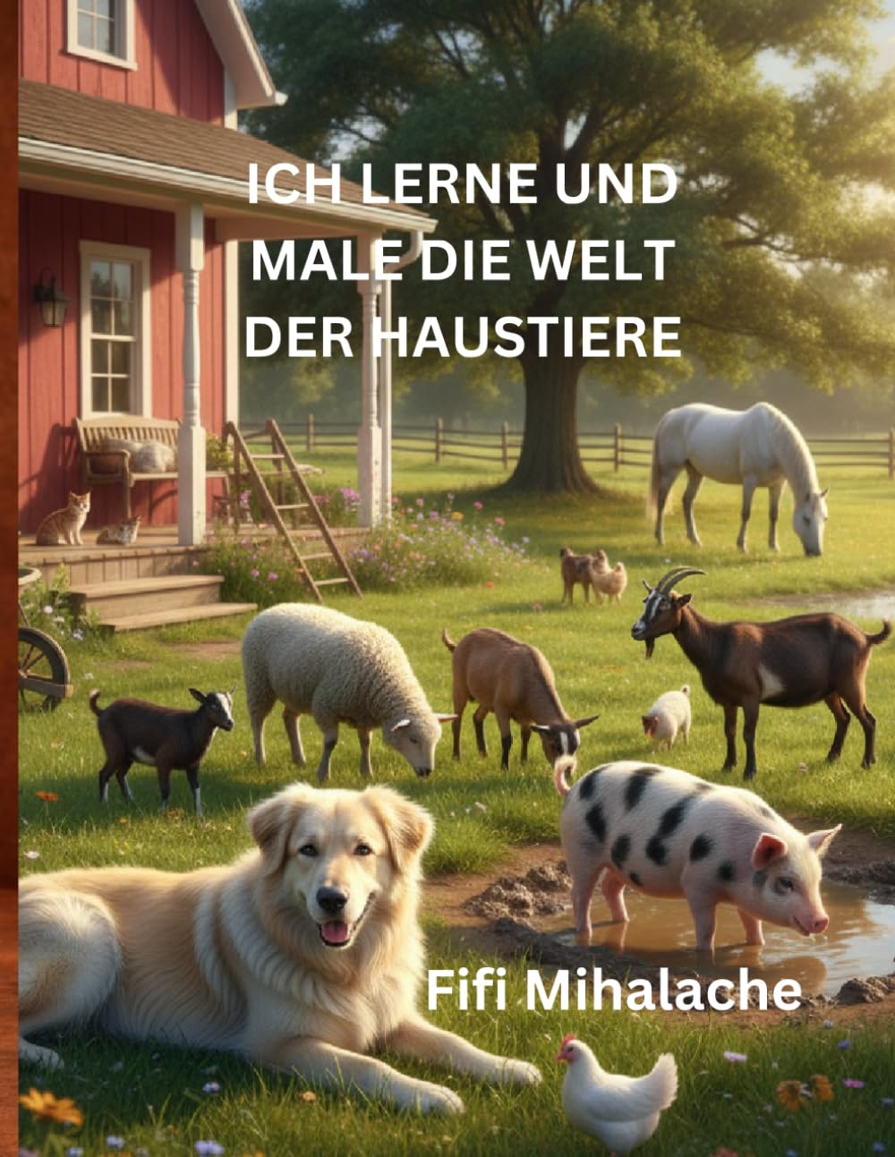 ICH LERNE UND MALE DIE WELT DER HAUSTIERE: für Kinder im Alter von 4 bis 10 Jahren