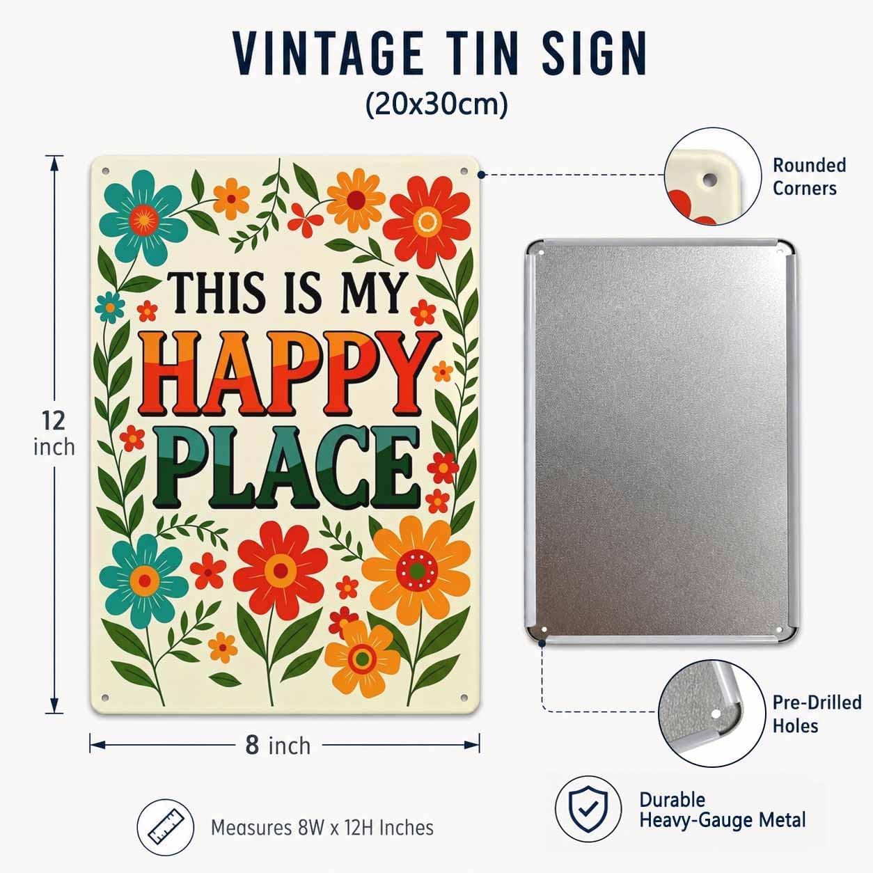 Garden Metal Signs 8X12 Inch Outdoor Wall Decor for Garden Vintage Tin Art image 2