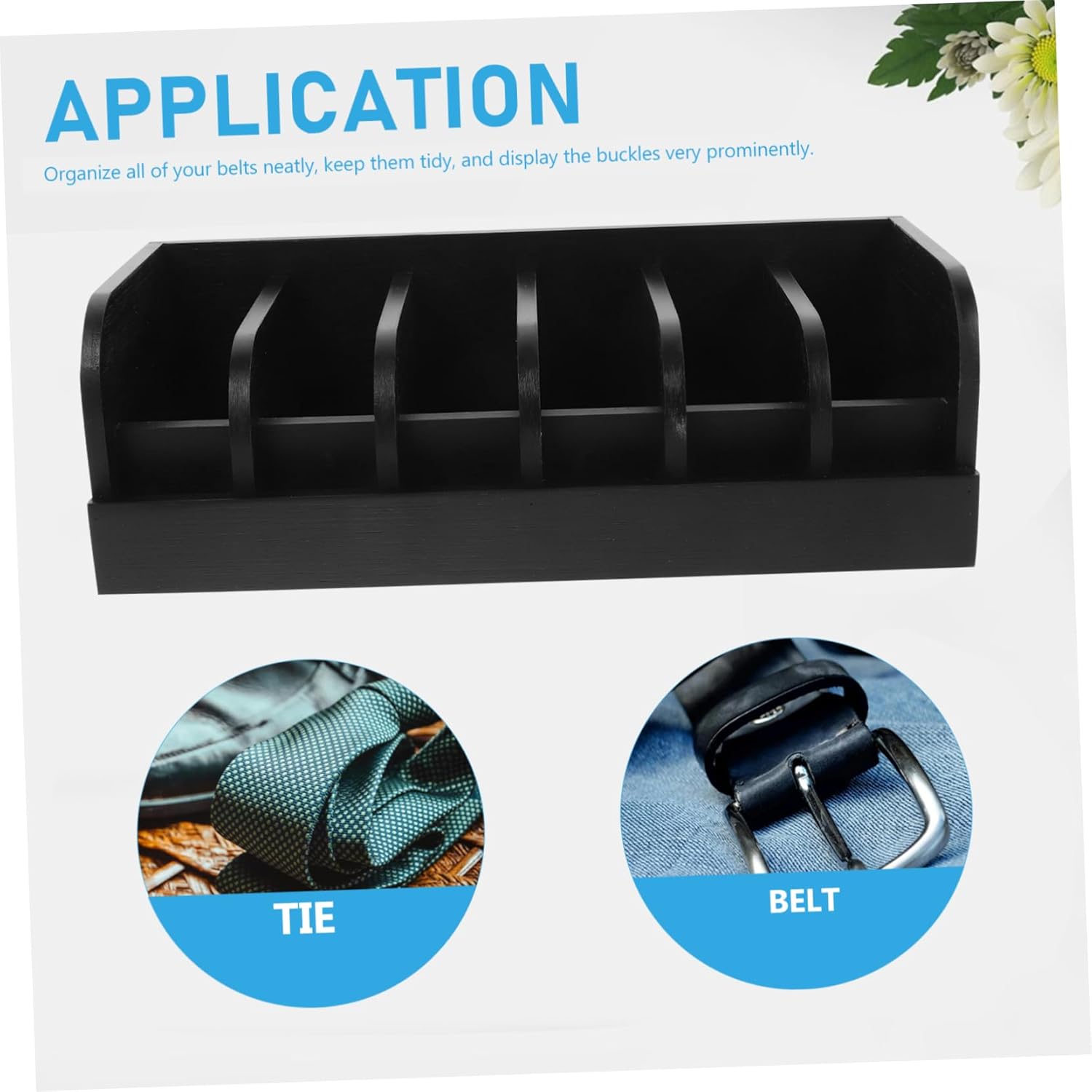 PRETYZOOM Belt Storage Box Compartment Display Organizer for Belts for Shops and Exhibitions and Stylish Design