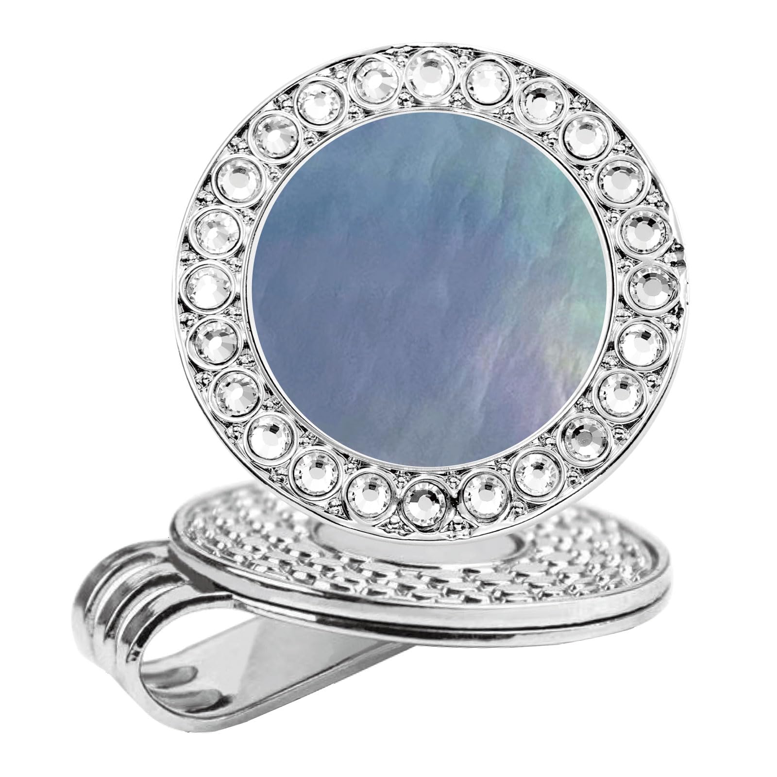 Golf Ball Marker Hat Clip with Pearl Crystal Ball Marker, Golf Accessories, Golf Gifts, Golf Ball Markers for Women, Blue, 6 1/2-6 3/4 โ image 1