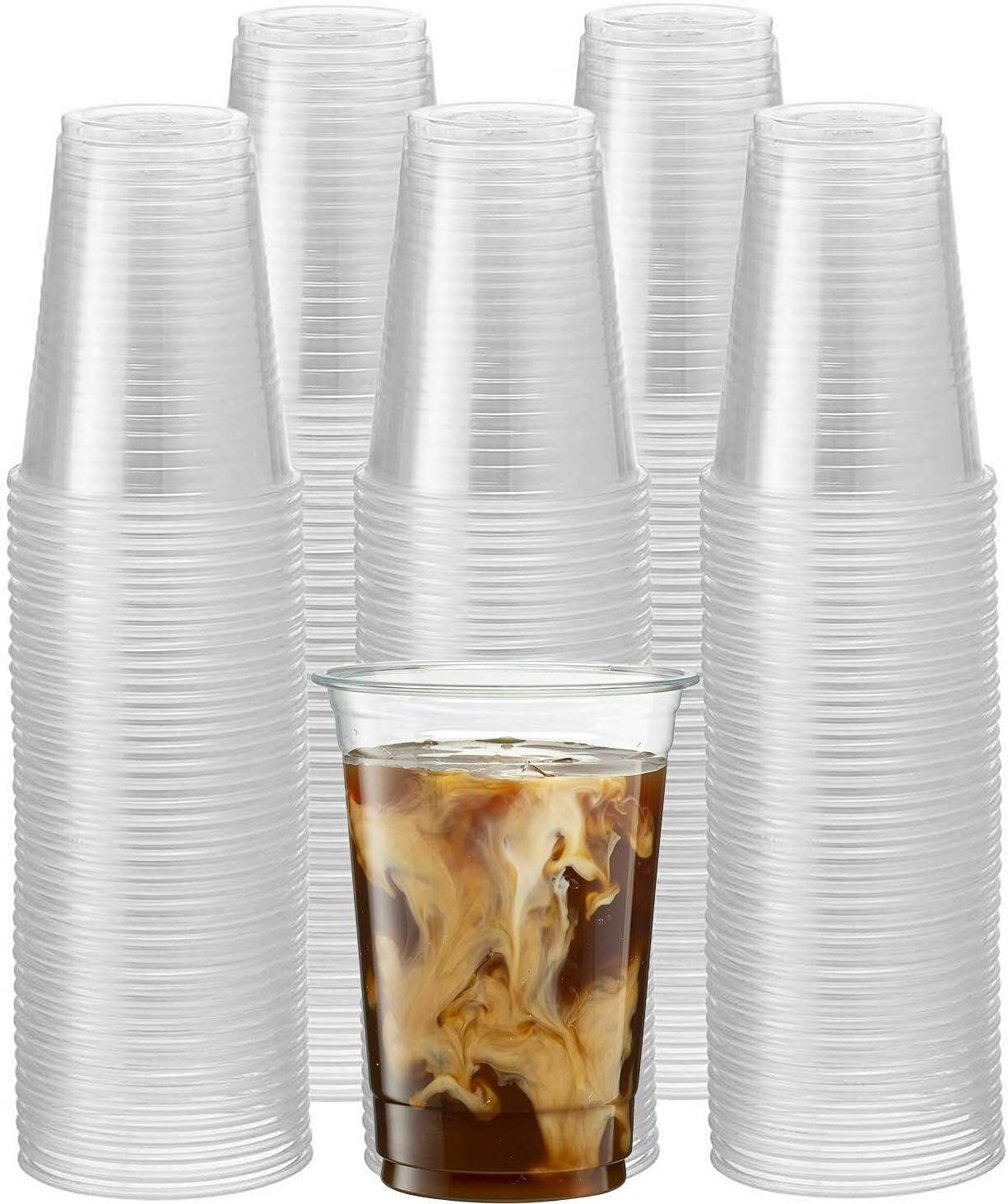 16 Oz PET Crystal Clear Disposable Plastic Cups For Social Events (500)