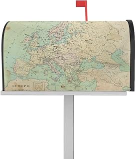 Mailbox Covers Magnetic Post Box Cover European History Map Britain Artwork Mailbox Cover for Outdoor Garden Yard Decorations Standard Size 18.5" X 21.7"