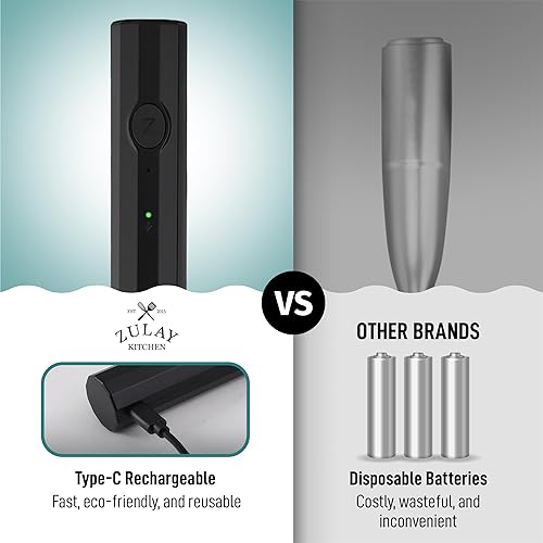 Miniatura 3 de Zulay Froth N Go Espumador de leche  Varita espumadora de mano recargable 3 en 1 con estuche de viaje y cargador USB-C  Batidor individual, doble y