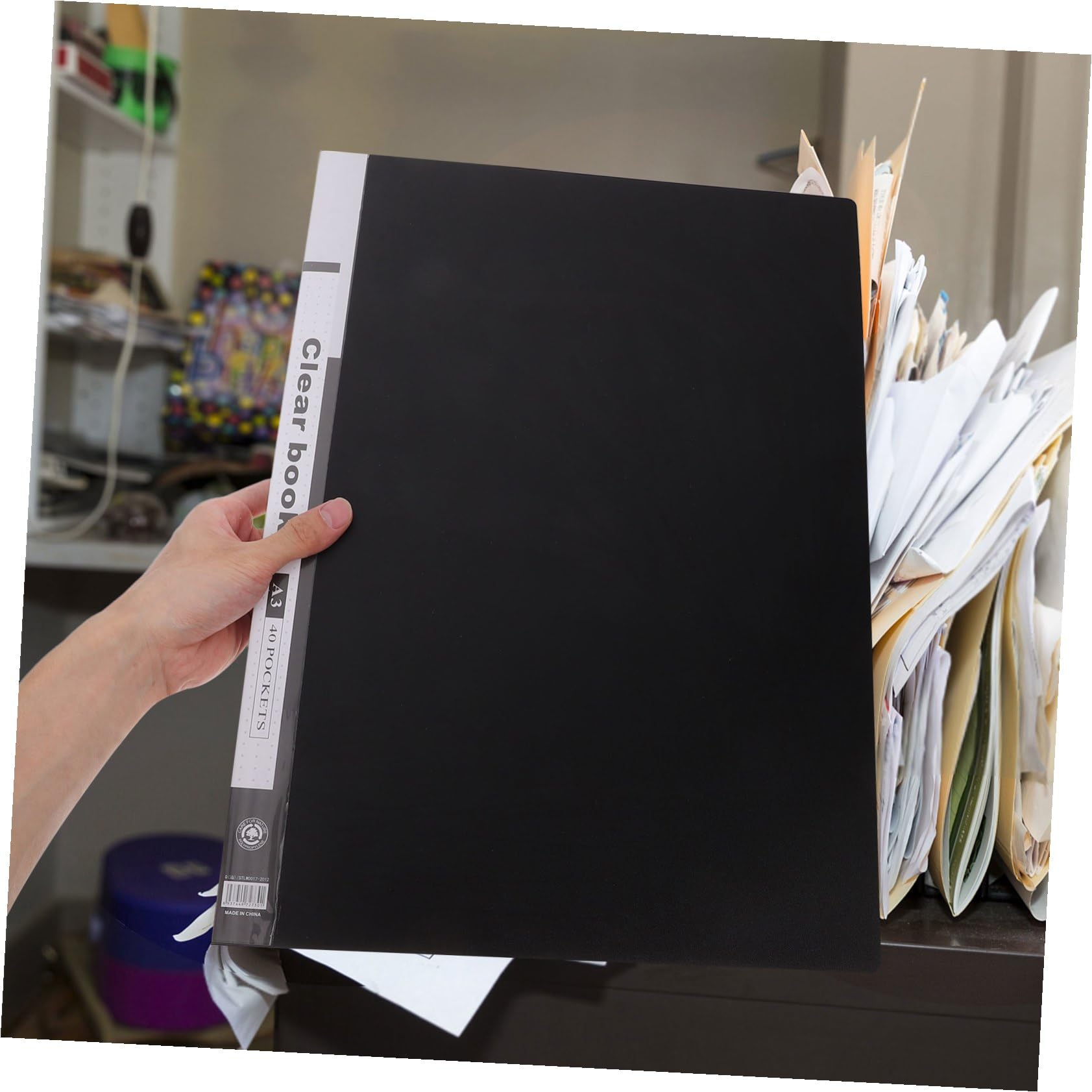 Sammelmappe Kunststoff mit Transparenten Klarsichthüllen Strapazierfähiger Portfolio Ordner für Kunst Berichte Dokumente für Schule Büro und Präsentationen