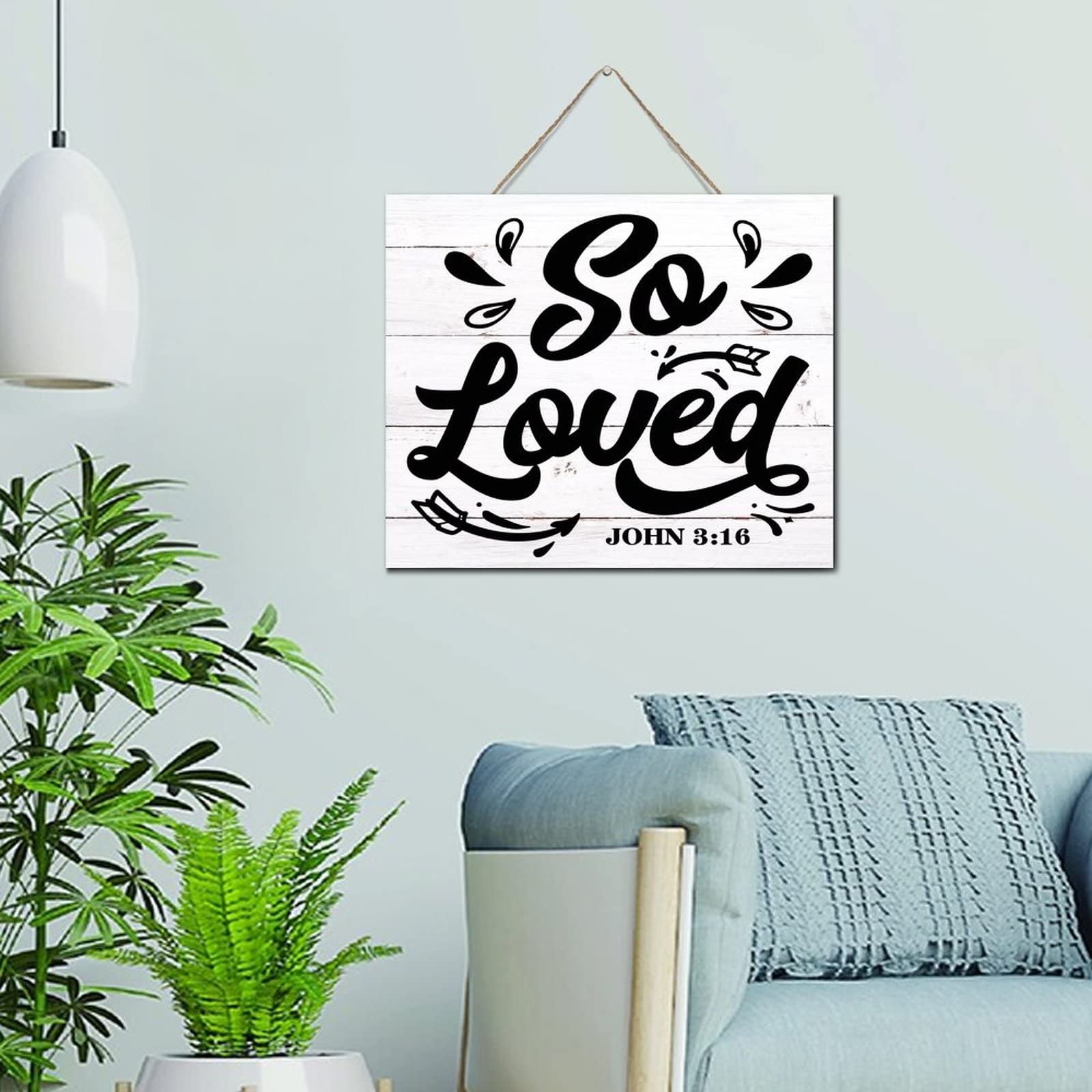 Panneau buanderie bois So Loved 25x30 cm décor de fenêtre