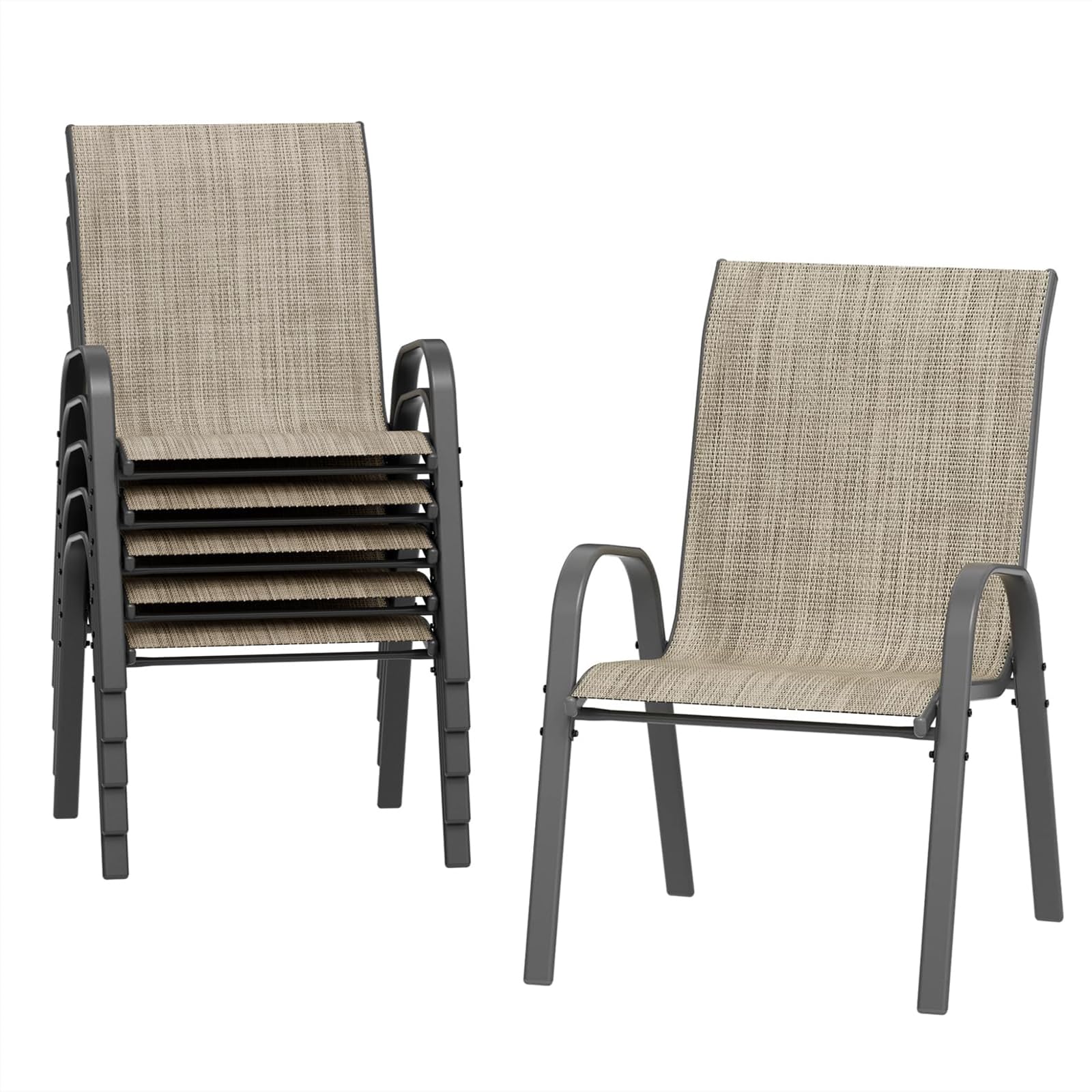 amopatio lot 6 chaises de jardin
