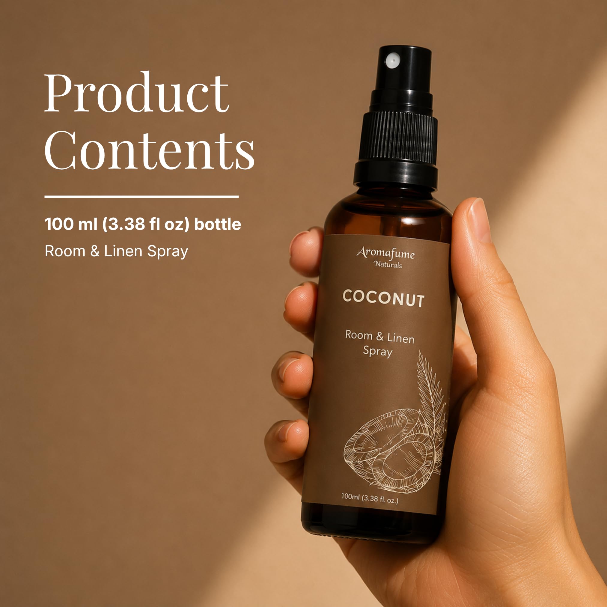 Coconut Air Freshener Spray for Room, Linen & Pillow 100ml by Aromafume view 3