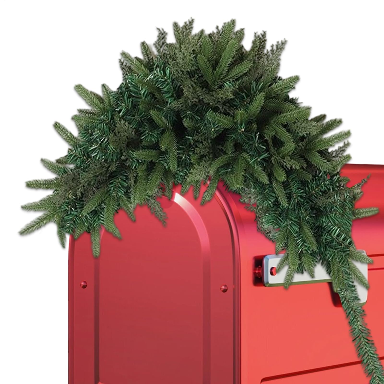 Guirnalda De Navidad para Decoración Agujas De Pino Artificiales | 110 Cm Navideño Para Buzón Para Hogar Pared Ventana Patio Jardín Exterior De Invierno Día De Acción De