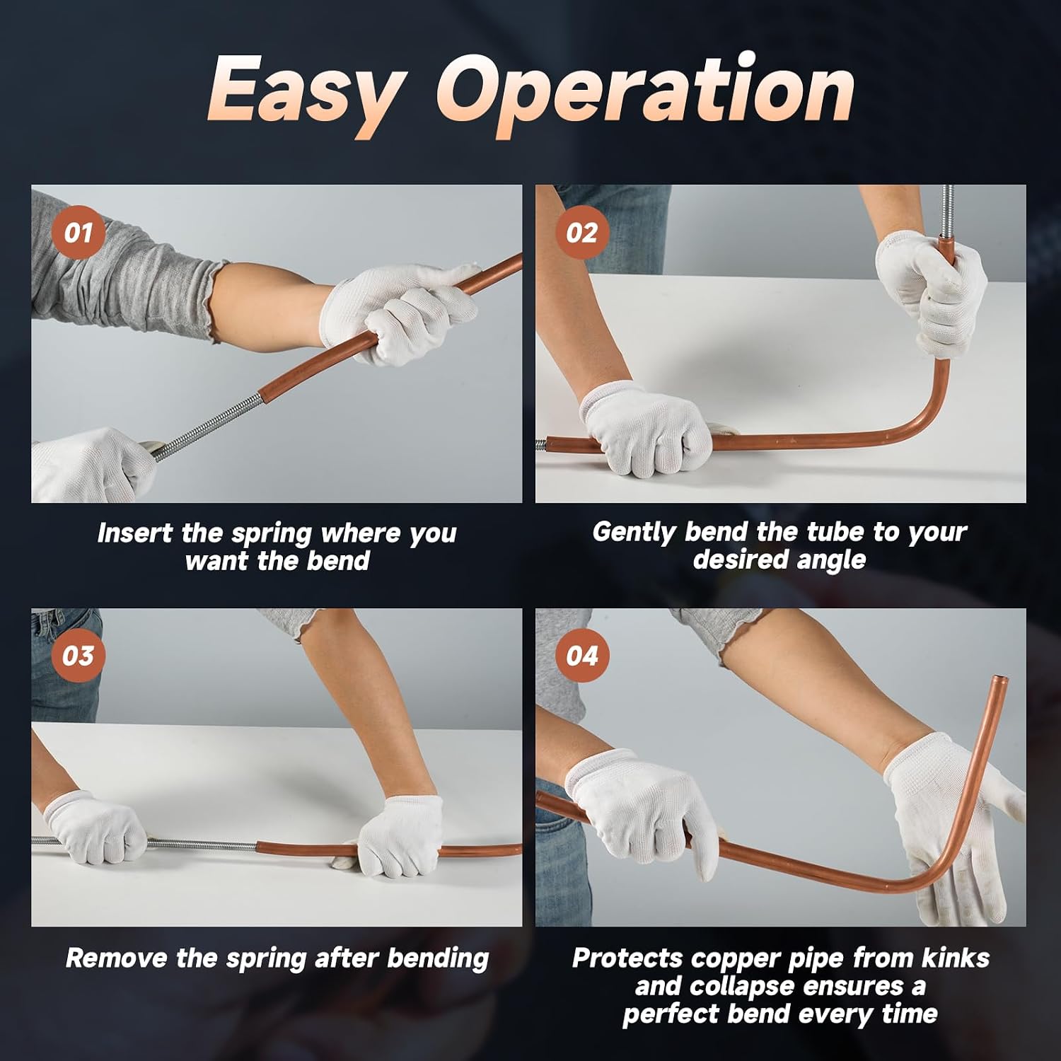 Copper Tube Bender 6-in-1 Manual Pipe Bender Tool