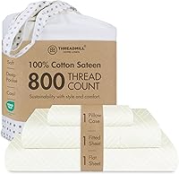 Vista 19 de Threadmill Sábanas para Cama Individual – 800 Número de Hilos Jacquard Celine Gris Oscuro, 100% Algodón Natural Juego de Cama de 3 Piezas a Rayas