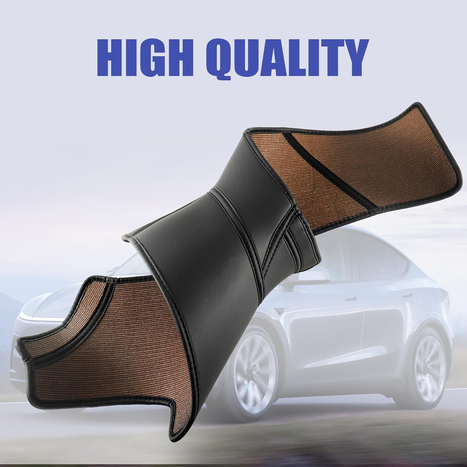 GearUp Door Sill Protector Compatible with Tesla Model Y Juniper 2025 2026 Leather Front & Rear Door Entry Guard(4PCS)