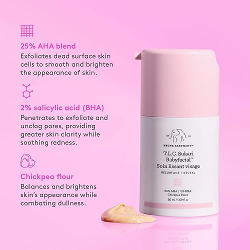 Miniatura 4 de Drunk Elephant TLC Sukari Babyfacial - Exfoliador AHABHA y limpiador facial 169 fl oz
