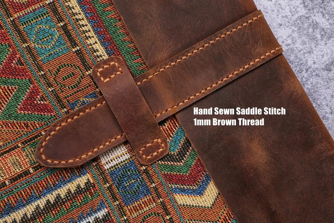 Handmade leather document portfolio bag, genuine rustic leather file Folder and Document Holder, A4 letter size portfolio case W05-LMCXG