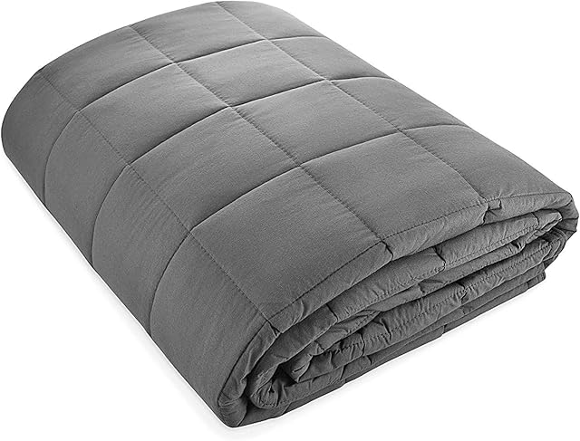 Weighted Blanket For Adults and Kids - Premium Material 100% Cotton - Autism Sensory Heavy Weight Blanket for Sleep, Reduces Anxiety, Insomnia (Child Size - 100cm x155cm - 6.8 kg (15lb)