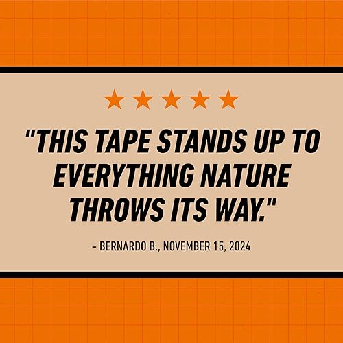 Miniatura 8 de GORILLA - Cinta adhesiva para todo tipo de clima, negra, 1.88 pulgadas x 25 yardas (paquete de 6) - Cinta impermeable resistente a los rayos UV y a