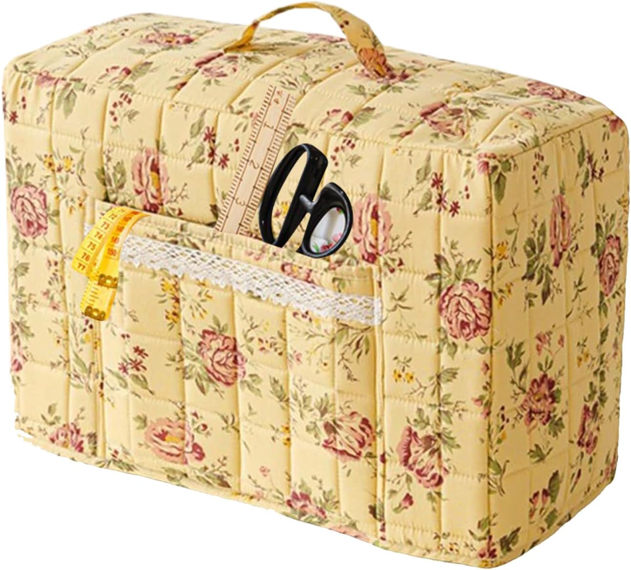 Sewing Machine Carrying Case Flower Pattern Dust Tote