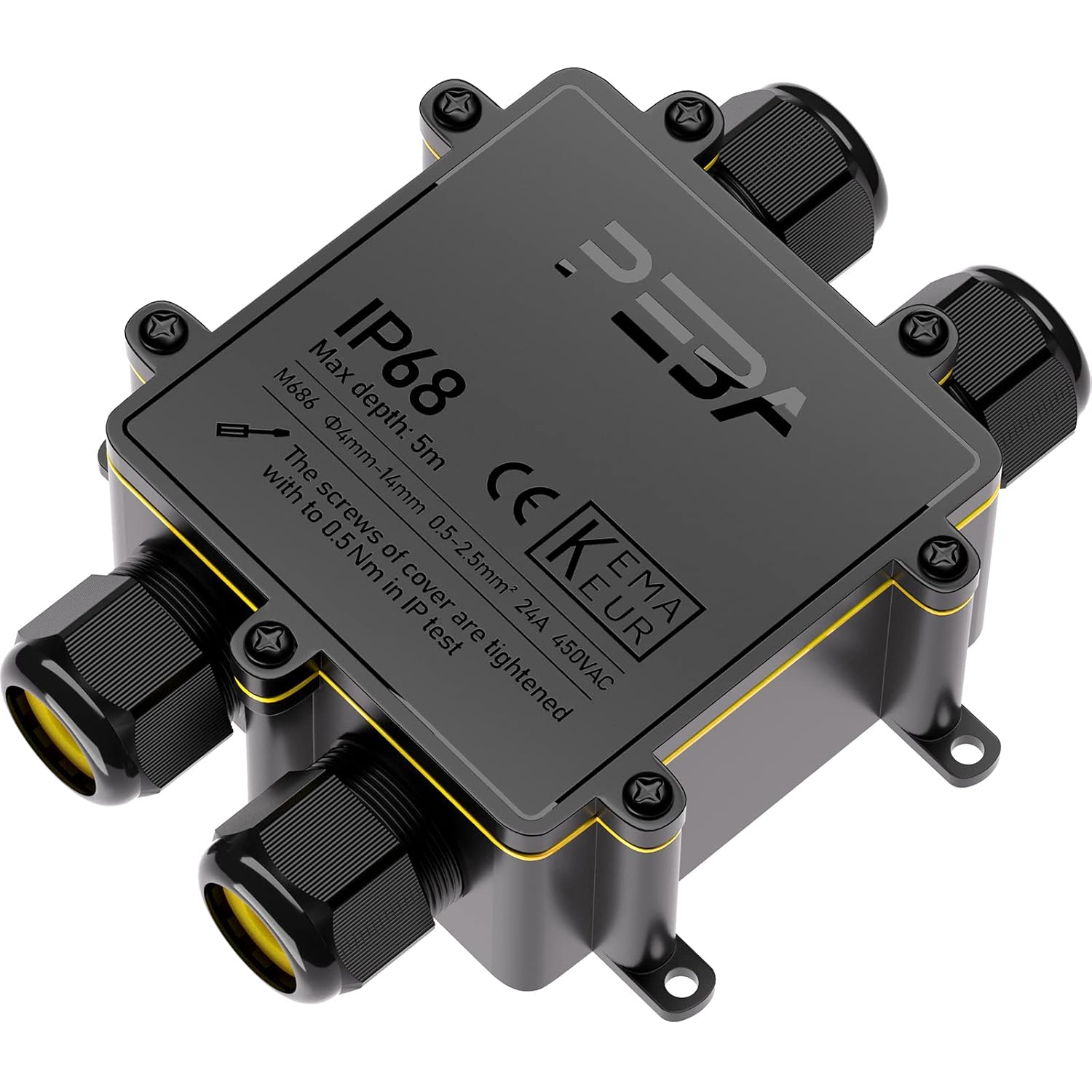 Scatola Di Giunzione Impermeabile IP68 PEBA® - 3 Vie Per Cavi Ø4-14mm, Esterna - Foto 14