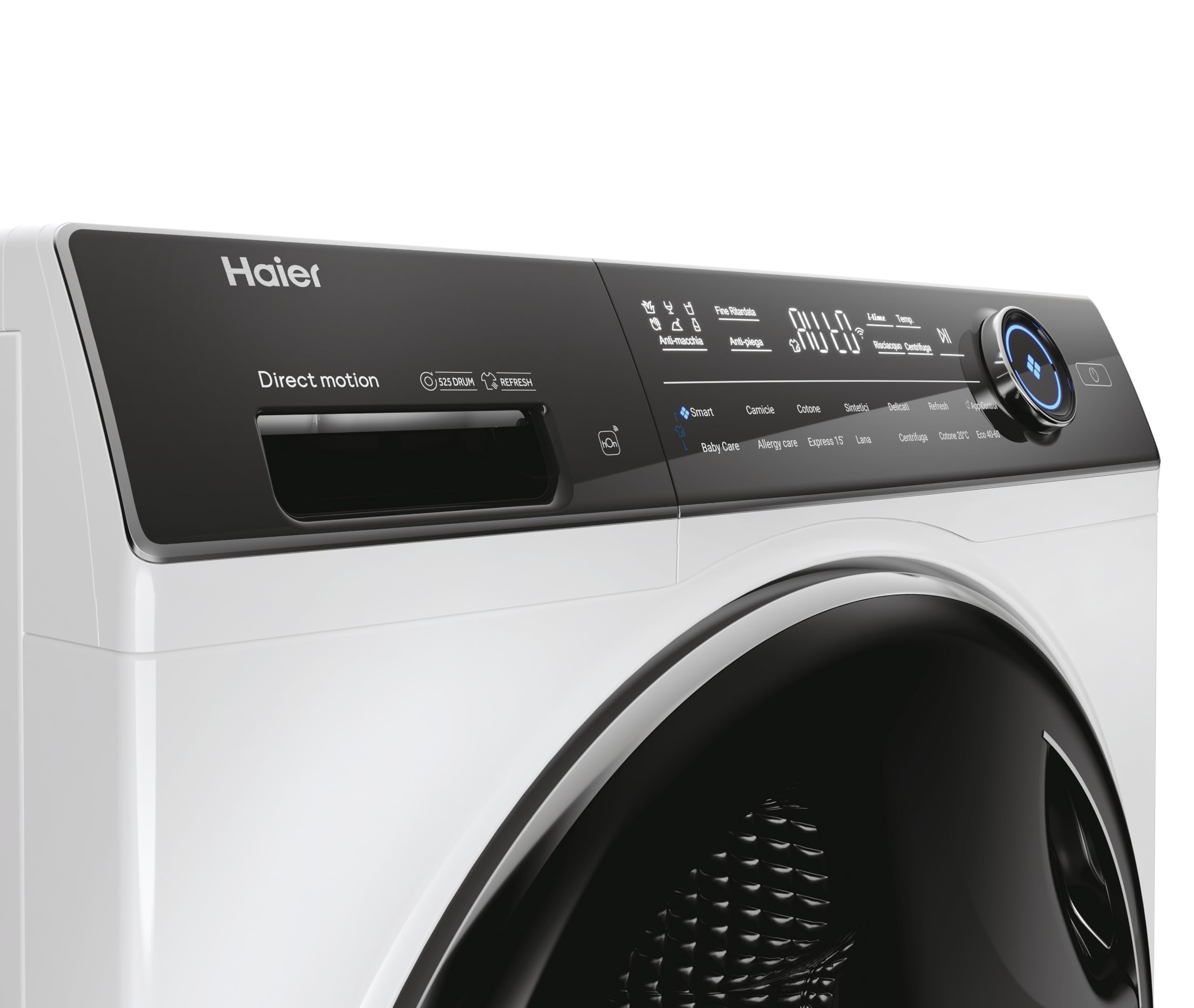 Haier I-Pro Serie 7 Plus, Lavatrice a carica frontale 8 KG, Libera Installazione, Classe A-25%, 1400 giri, Opzione Vapore, 14 programmi, App hOn, Smart Dosing, AxLxP 85x60x53 cm, Bianca - HW80-B14979T