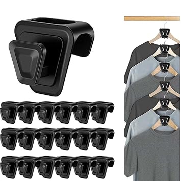 SUHERCBD 18 Pc Value Pack Space Saving Hanger Hooks,Clothes Hanger Connector Hooks,AS SEEN ON TV, Create Up to 5X Closet Space,Hooks for Organizing Closets,Fits All Hangers (New Hook)