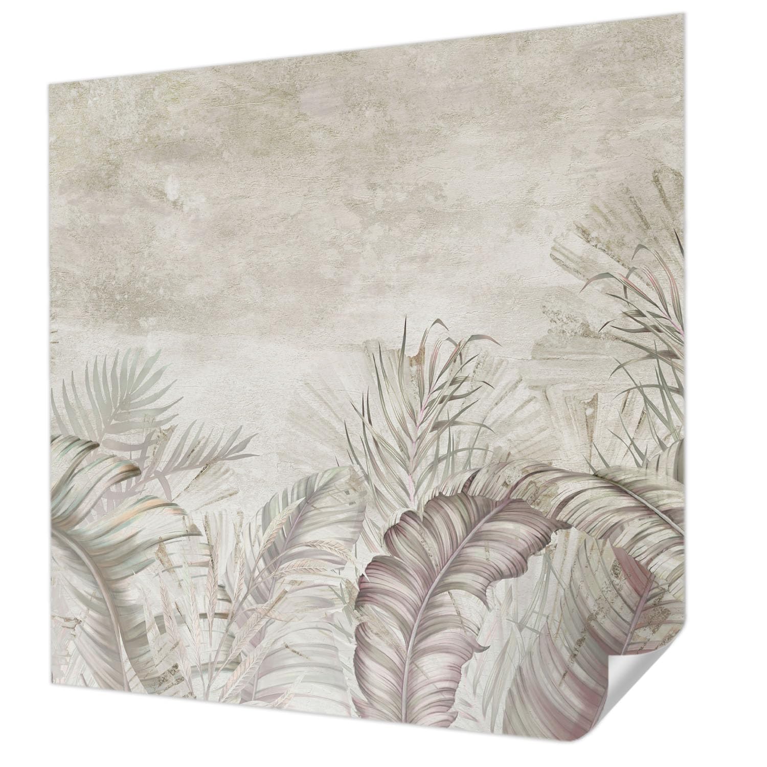 Papier peint autocollant feuilles décoratives 250x250 cm Tulup pour mur de salon