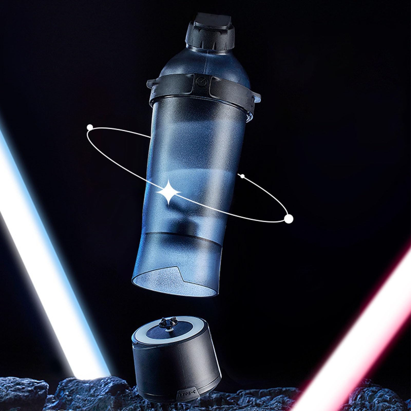 Botella Mezcladora Eléctrica, Botella Mezcladora de Proteínas Eléctrica Recargable por USB de 550 Ml, Botellas Mezcladoras Grandes para Mezclas de Proteínas, Vaso Mezclador Automático Eléctrico, Botel