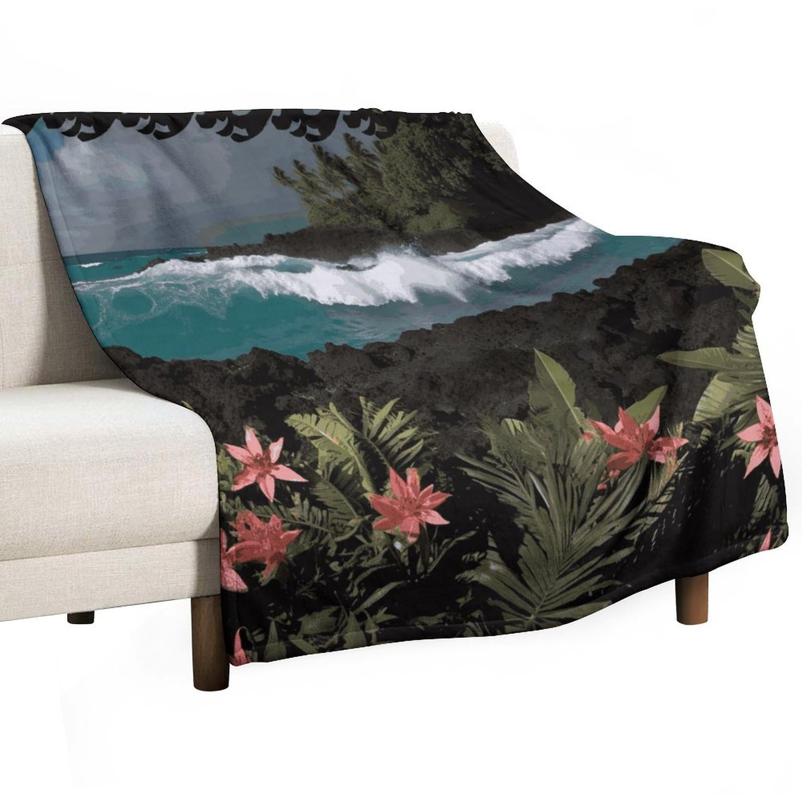 Couverture hawaïenne haut de gamme en flanelle pelucheuse douce