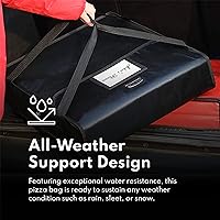 Vista 9 de New Star Foodservice 51100 Bolsa de entrega de pizza aislada, 18 x 18 x 5 pulgadas, color negro