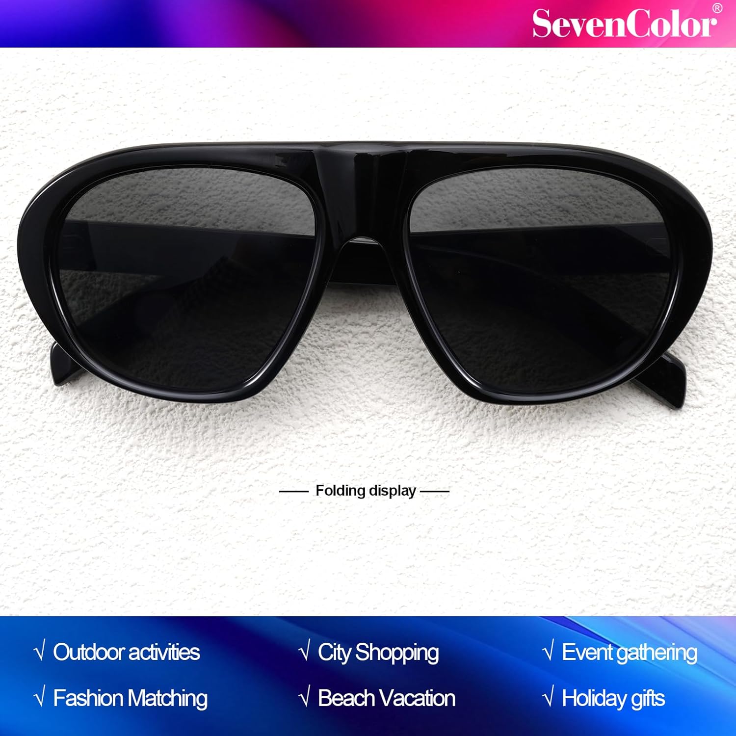 Trendy Oversized Aviator Sunglasses for Women Men Big Retro Round Sun Glasses 70s Vintage Shades - Image 5