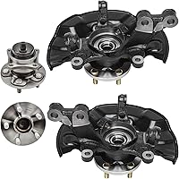 Vista 46 de Detroit Axle - Kit de suspensión de 14 piezas para Jeep Liberty 2006-2007, 2 cubos de rodamiento de ruedas, 2 brazos de control superior, 2 rótulas
