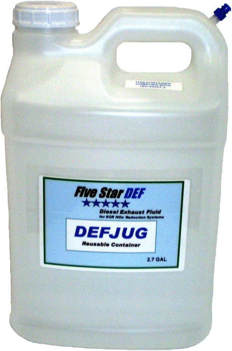 Five Star DEF 2.7 Gallon Reusable DEF JUG with 63/445 DEFSPOUT for Storing DEF