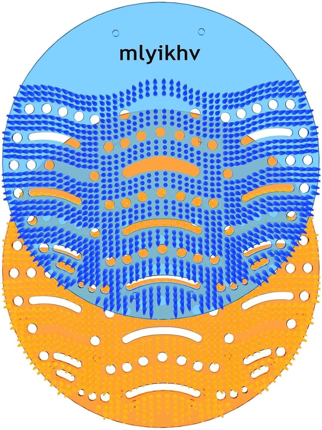 Urinal Screens Deodorizer 50 Pack Urinal Deodorizer Scented Urinal Screen Anti-Splash Urinal Screen for Urinals in Restrooms Restaurants Office Schools (25 Blue+25 Orange)