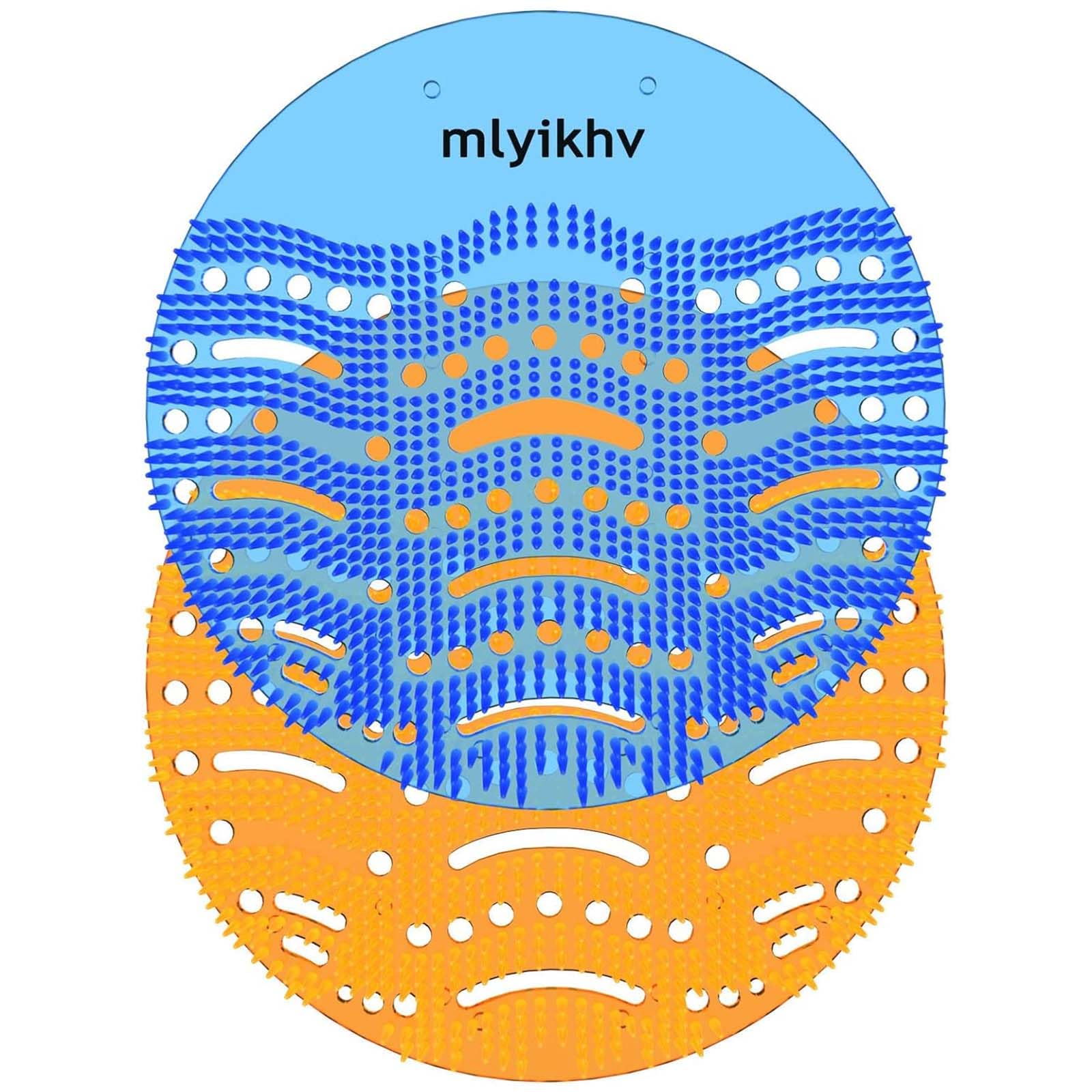 Urinal Screens 36 Pack Urinal Scented Urinal Screen Anti-Splash Urinal Screen for Urinals in Restrooms Restaurants Office Schools (18 Blue+18 Orange)