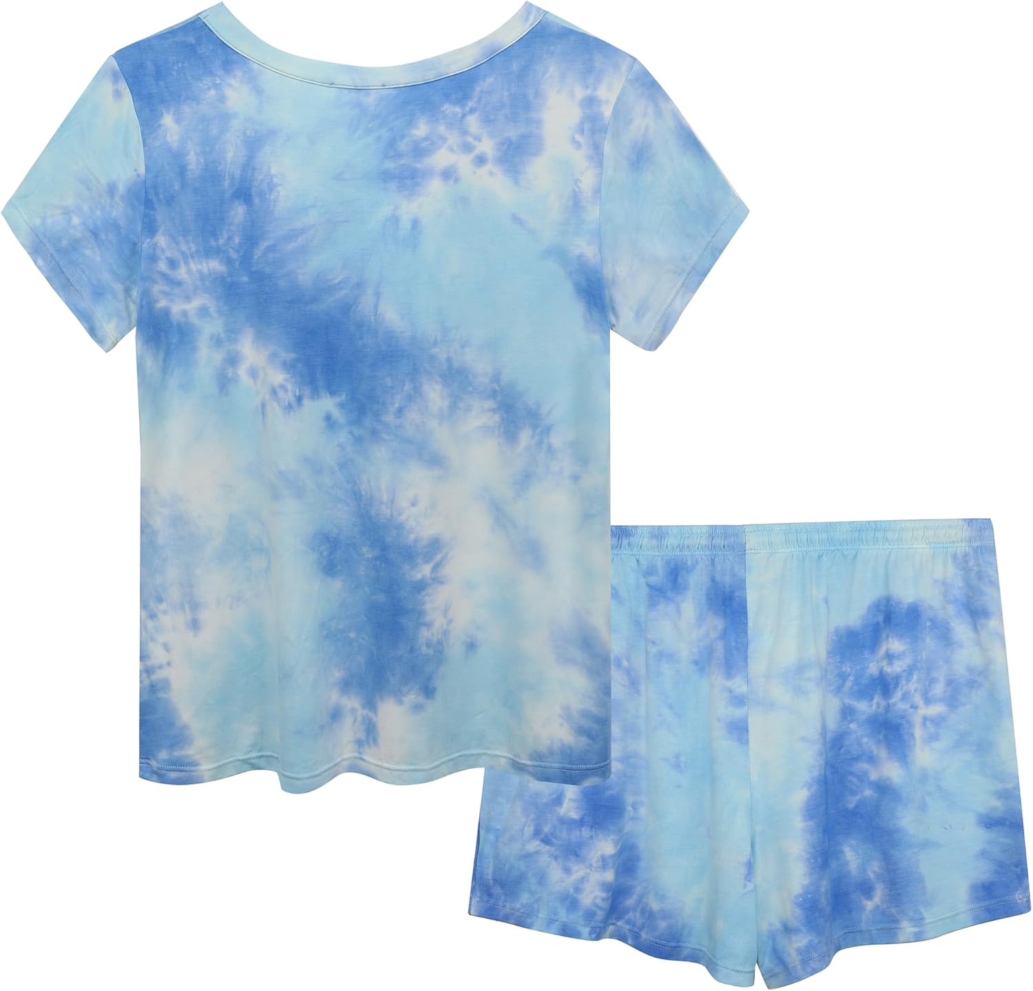 Joyaria Cooling Pajamas Bamboo Viscose Women Short Sleeve V Neck PJ Shorts Set - Image 4