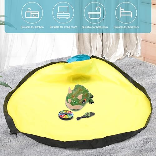 Miniatura 8 de Cabilock Cesta de almacenamiento de juguetes con alfombrilla de juego, soporte de ladrillos de construcción, organizador de almacenamiento de